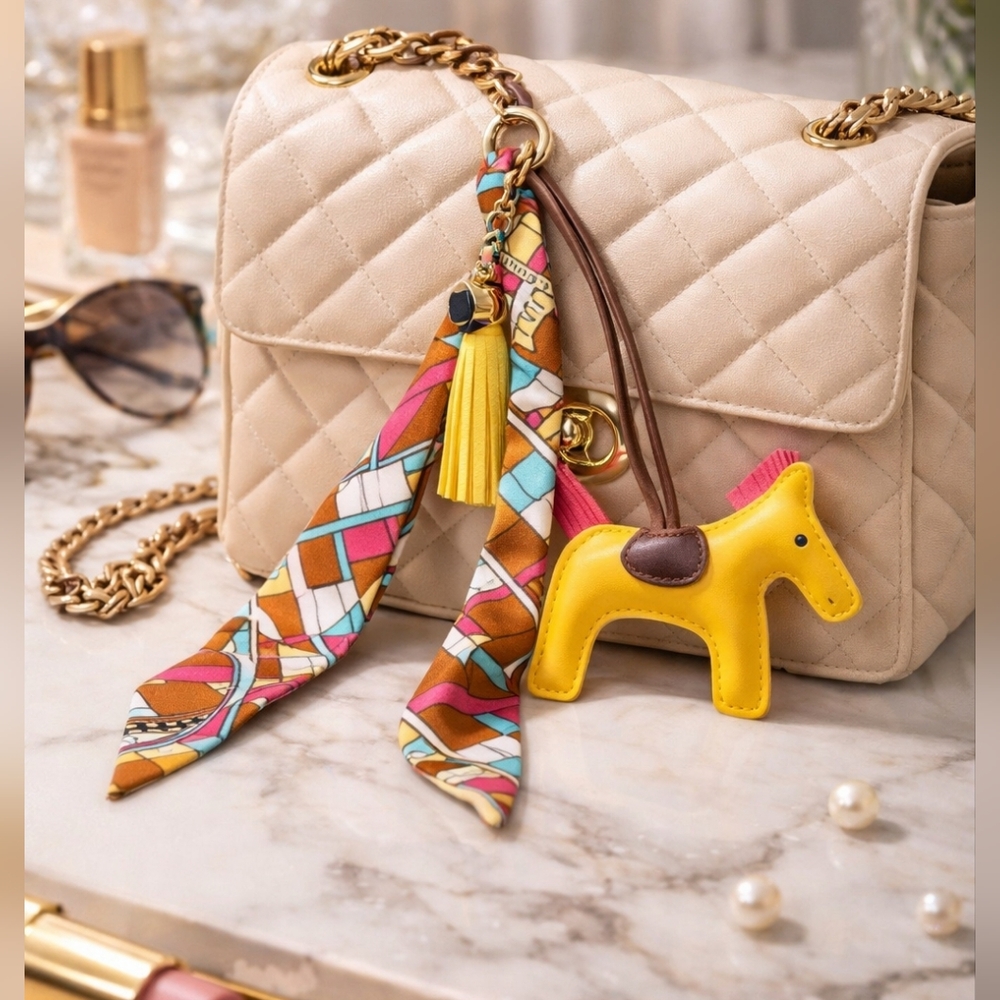 Designer-Inspired Luxury Horse Handbag Charm